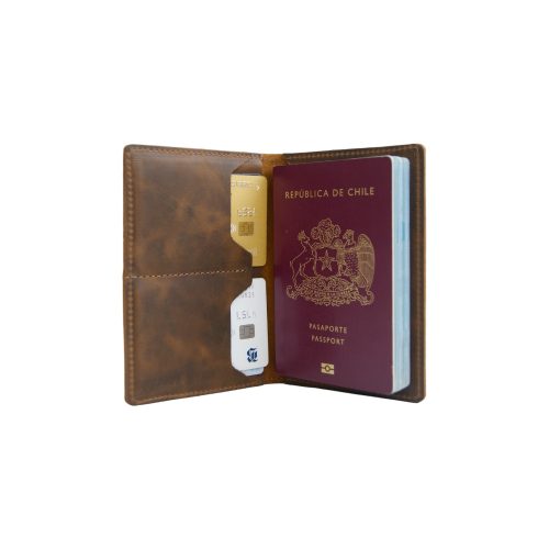 Porta pasaporte Abierto